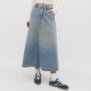 Stradivarius maxi denim skirt
